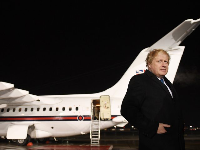 Foreign Secretary Boris Johnson arrives in Moscow (Stefan Rousseau/PA) 