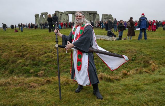 Arthur Pendragon (formerly John Rothwell), Druid and self-appointed king, at Stonehenge (Andrew Matthews/PA)