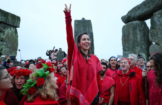 Winter solstice at Stonehenge (Andrew Matthews/PA)