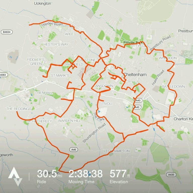 Карта активности strava