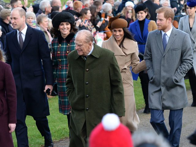 The Duke of Edinburgh with the Duke and Duchess of Cambridge, Meghan Markle and Prince Harry