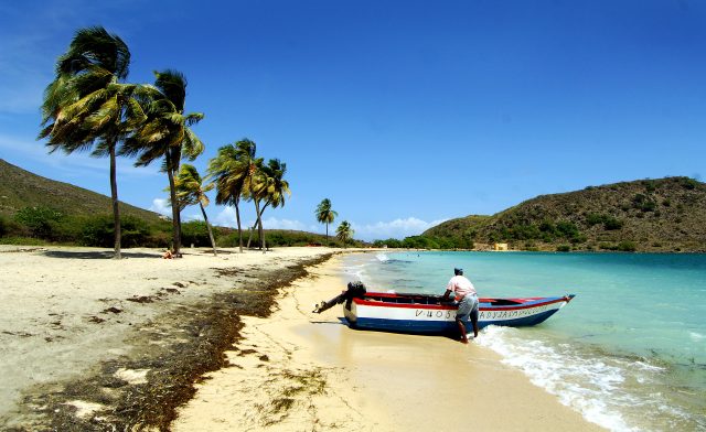 Cockleshell Bay beach on St Kitts in the Caribbean (Rui Vieira/PA)