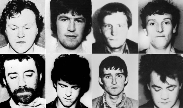 The eight-man IRA unit killed in a shoot-out with SAS soldiers (Handout/PA)