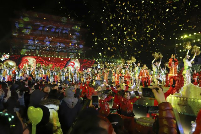 New year celebrations in  Beijing, China (Ng Han Guan/AP)