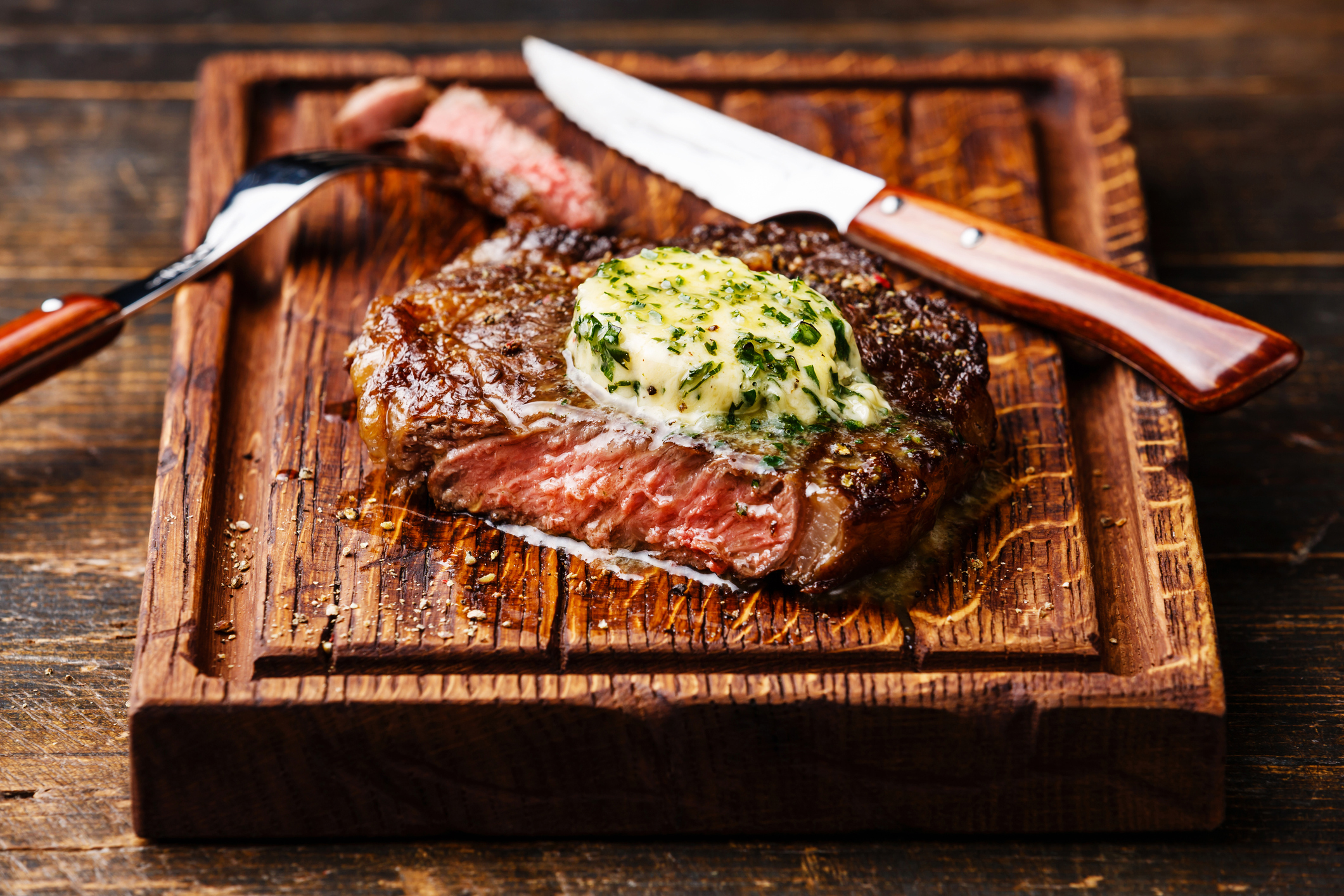 Ribeye steak and herb butter (Thinkstock/PA)