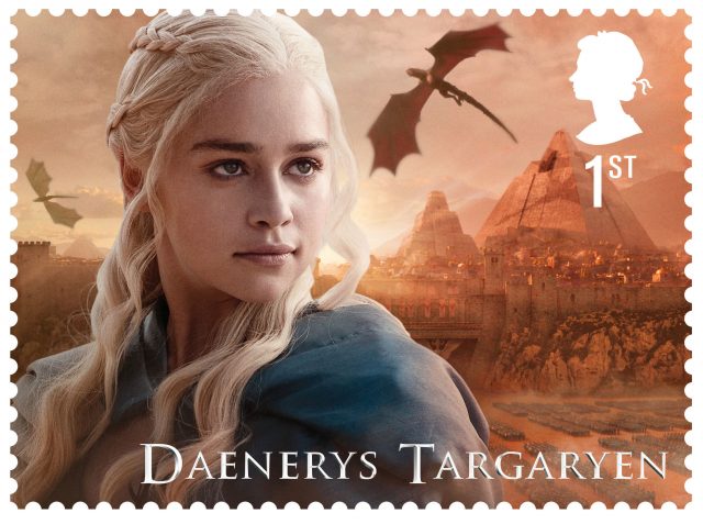 Daenerys Targaryen on a Game Of Thrones stamp (Royal Mail/PA)