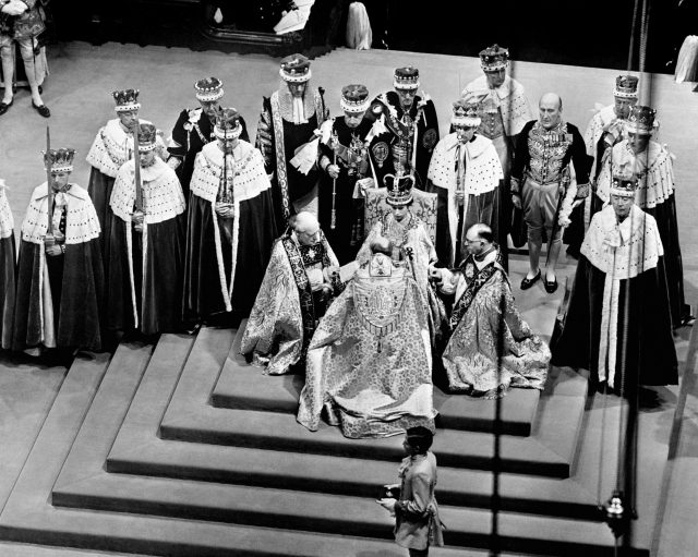 The Queen during her coronation in 1953 (PA)