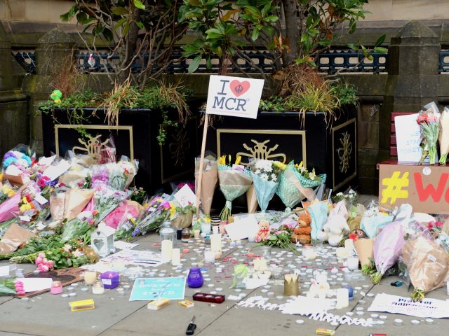 Floral tributes left following the Manchester Arena bombing