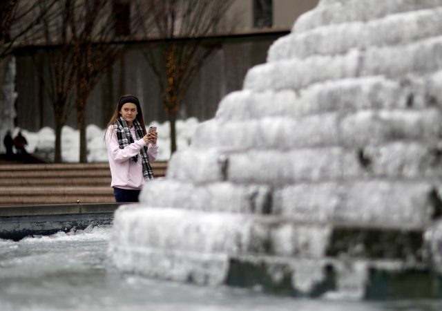 Frozen fountain, Atlanta