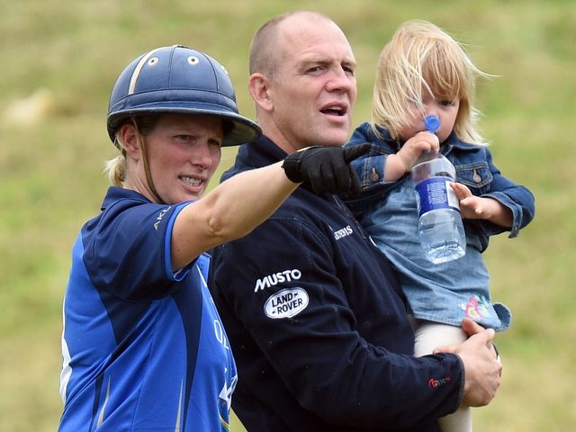 Zara and Mike Tindall with their daughter Mia Grace (Andrew Matthews/PA)