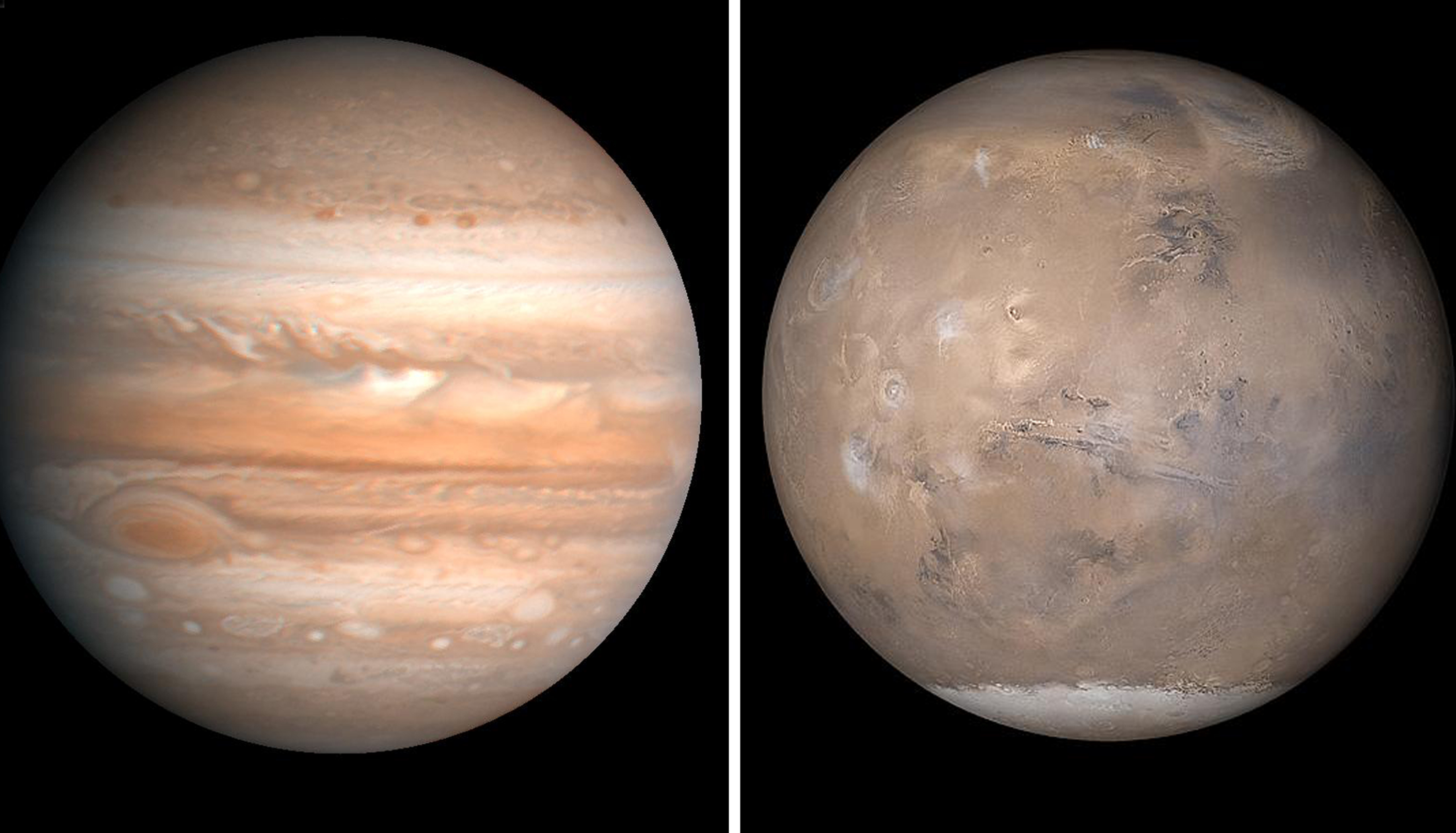 Jupiter and Mars.