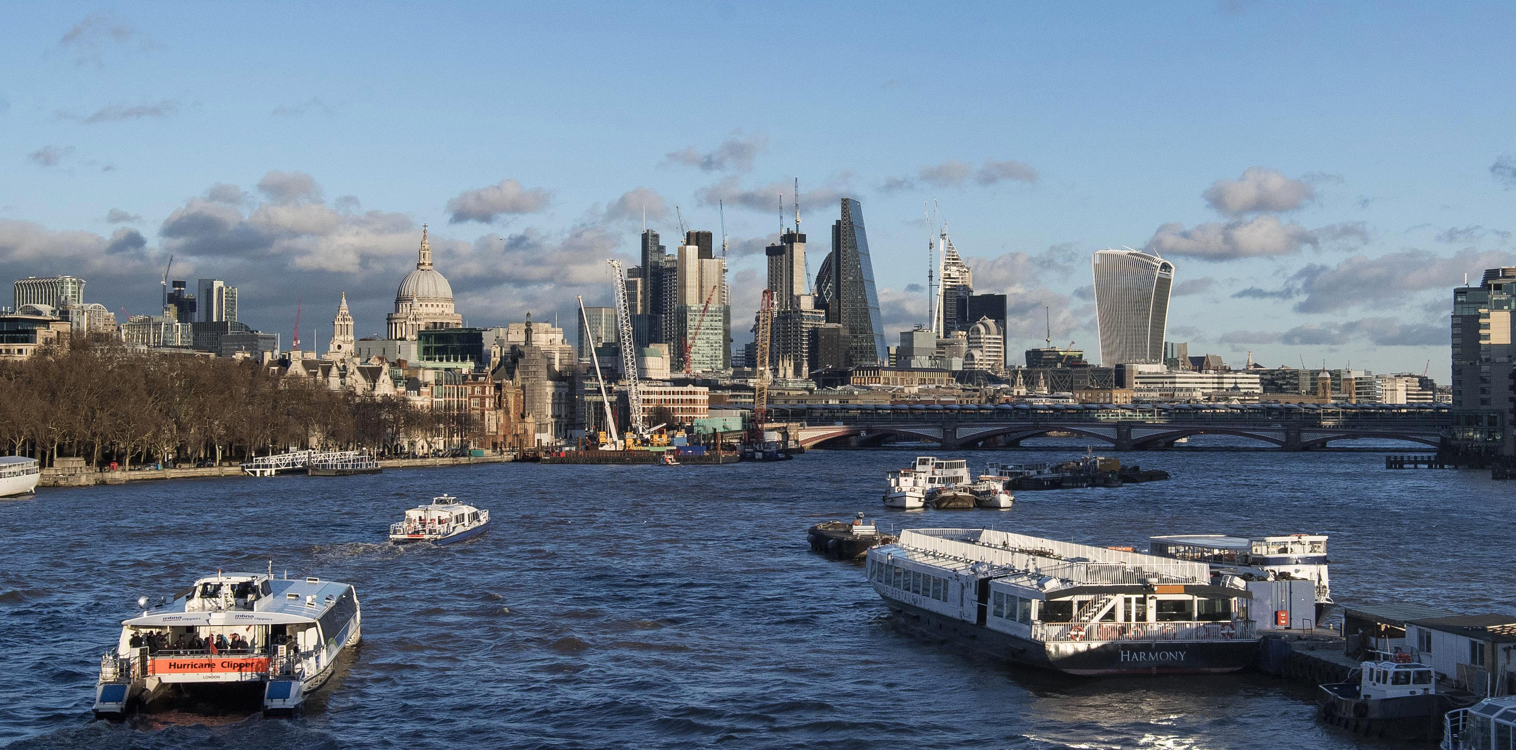 View from Waterloo Bridge in 2017 