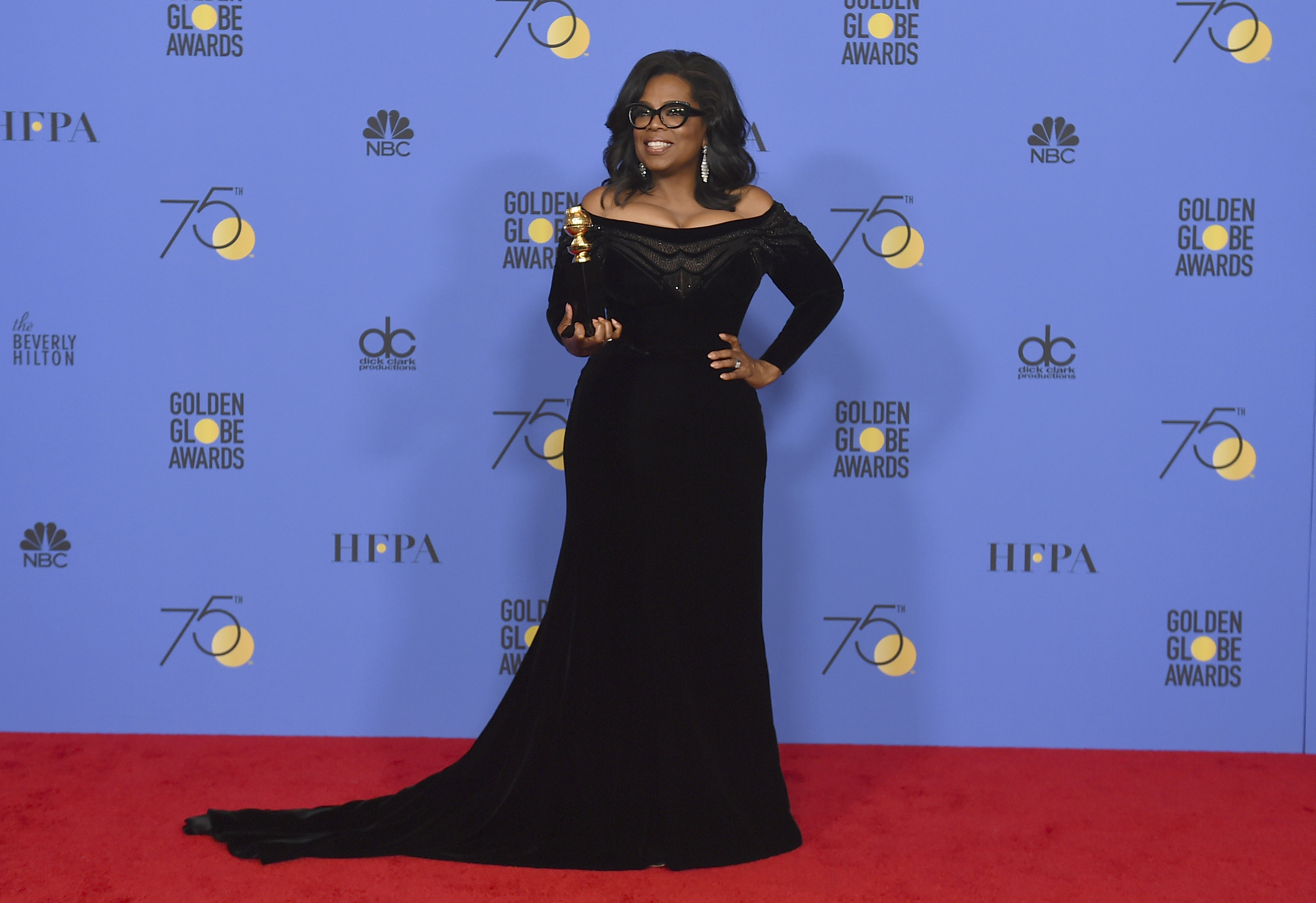 Oprah Winfrey at the Golden Globes (Jordan Strauss/Invision/AP)
