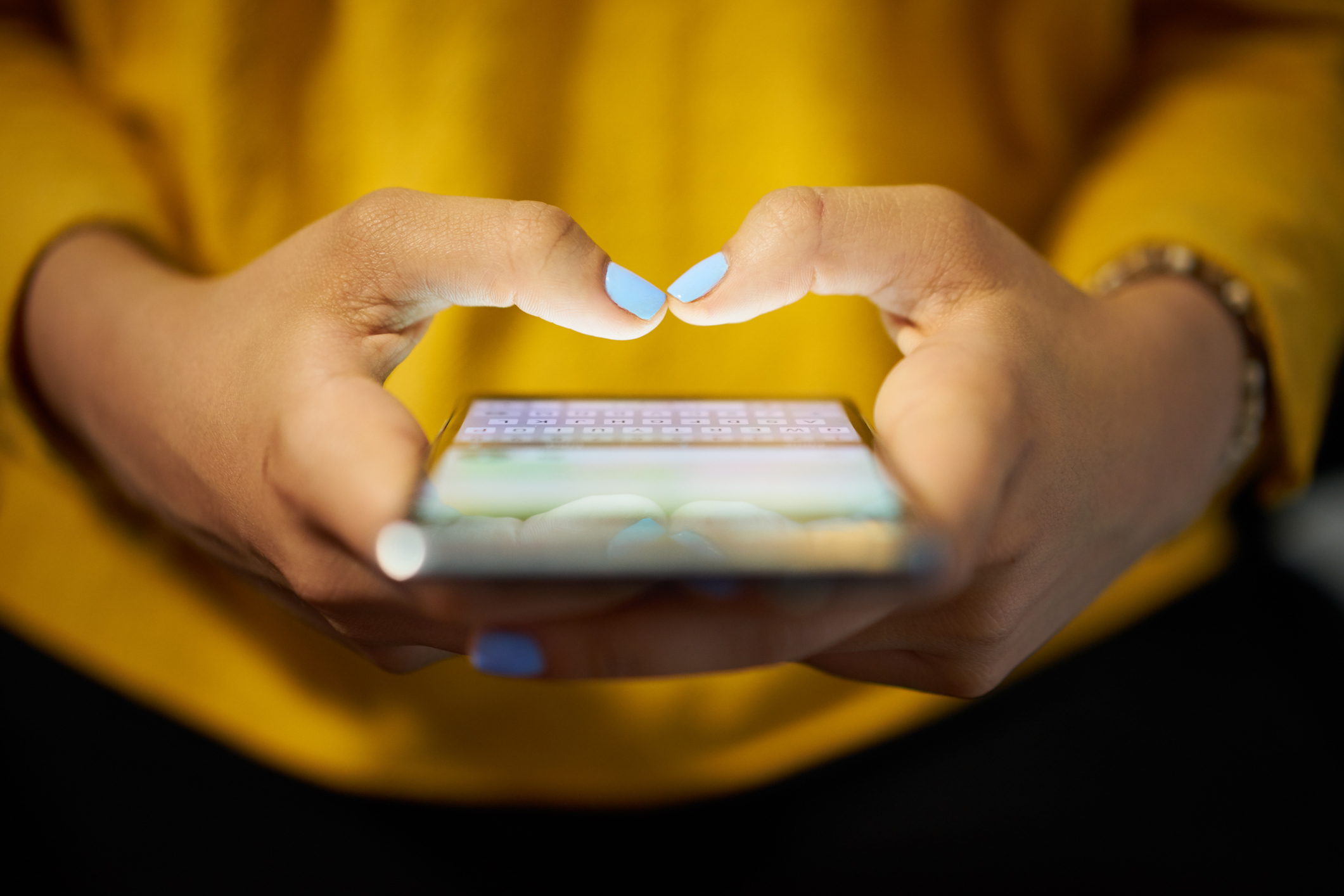 Woman Typing Phone Message On Social Network At Night (Thinkstock/PA)