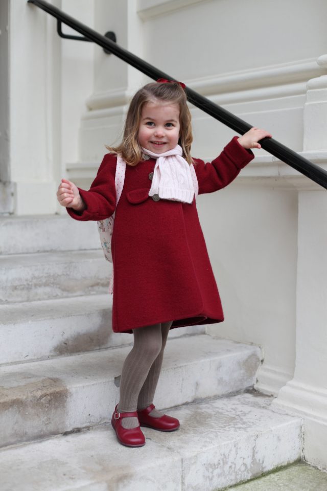 Princess Charlotte at Kensington Palace shortly before the princess left for her first day of nursery (The Duchess of Cambridge)