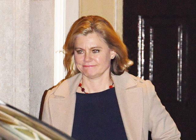 Justine Greening leaves 10 Downing Street following her resignation