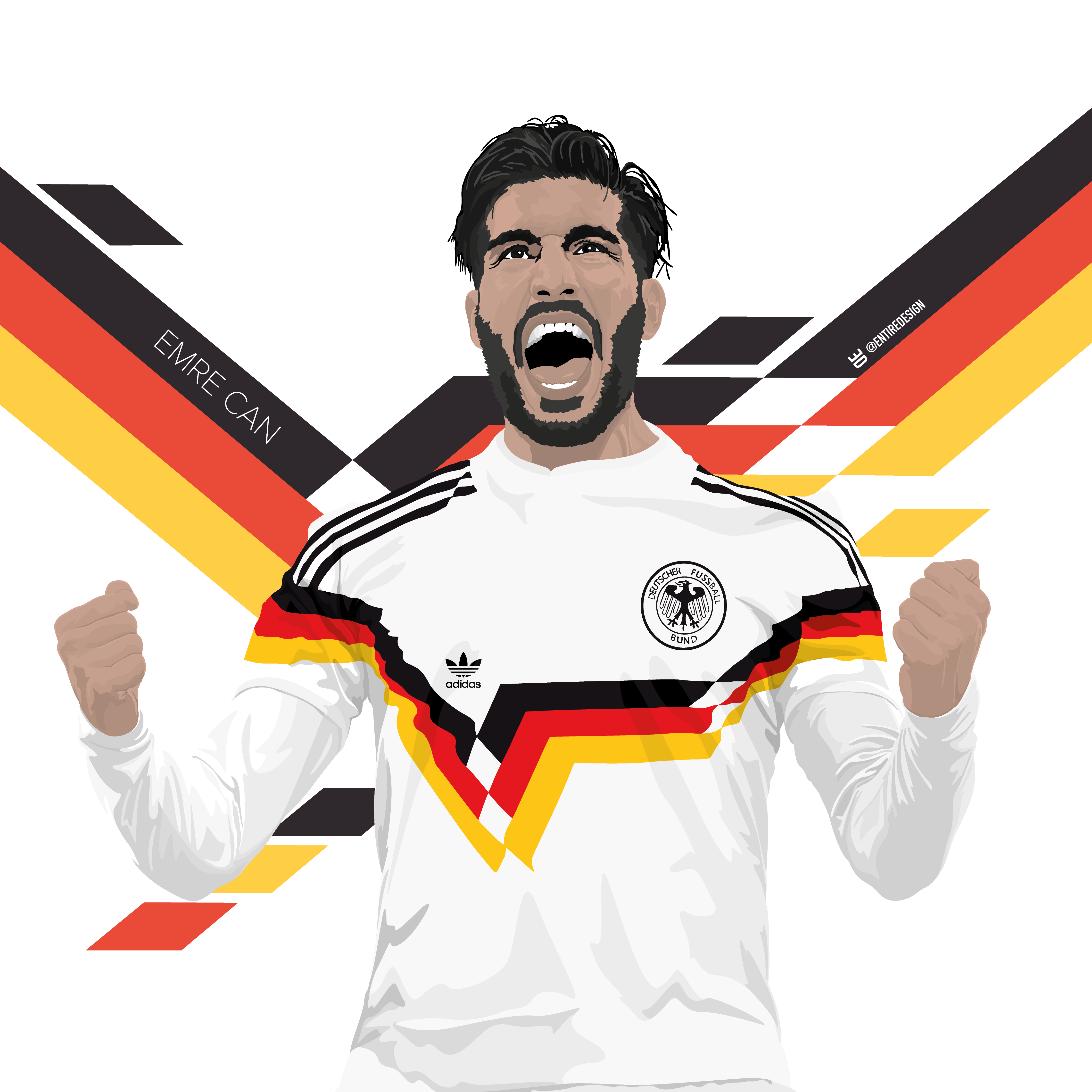 Emre Can in a retro Germany kit