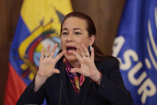 Ecuador's Foreign Minister Maria Fernanda Espinosa (Dolores Ochoa/AP)