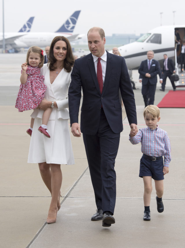 The Cambridge family on their trip to Poland (PA)