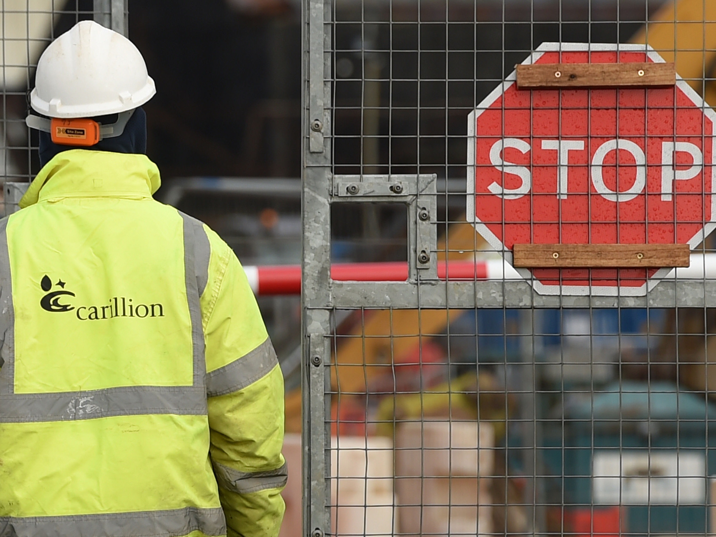 A Carillion worker at a construction site (Joe Giddens/PA)