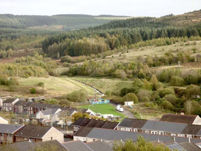 The Caerau mine water site where water heated by the earth could be used to heat nearby homes (Welsh Government/PA)