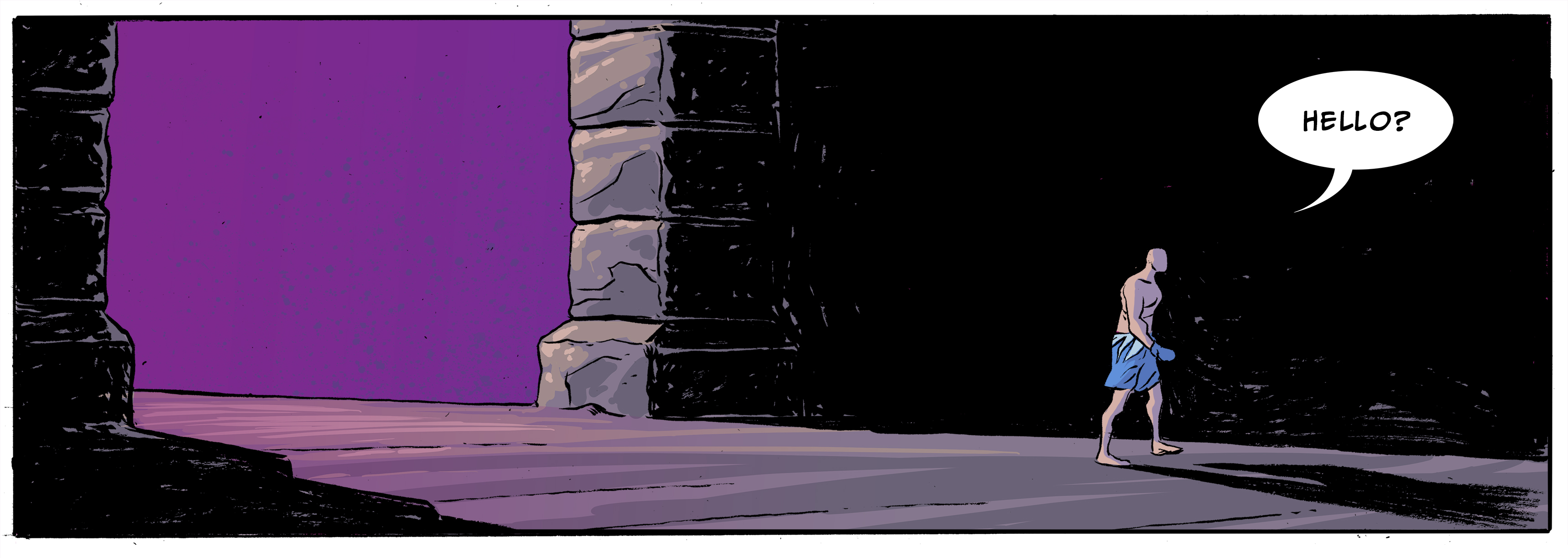 A panel from Barry Keegan's mini comic, The Shadow Realm