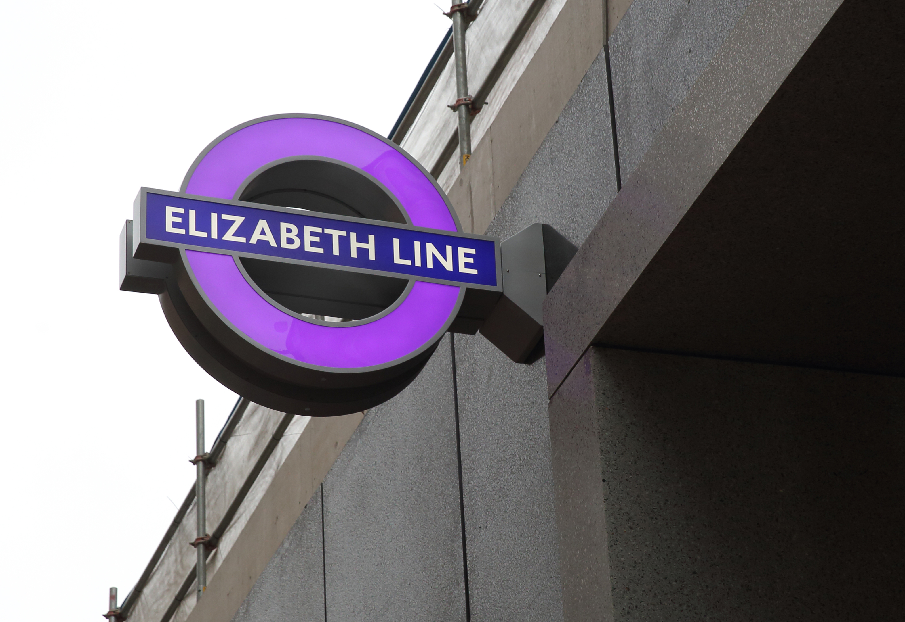 The new roundels will not be visible to the public until the Elizabeth line opens in December (Transport for London/PA)