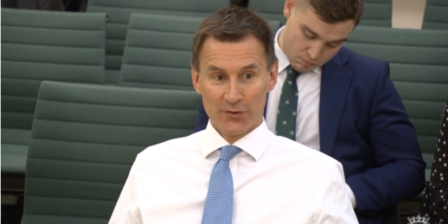 Health Secretary Jeremy Hunt at the Commons Health Committee (parliamentlive.tv)