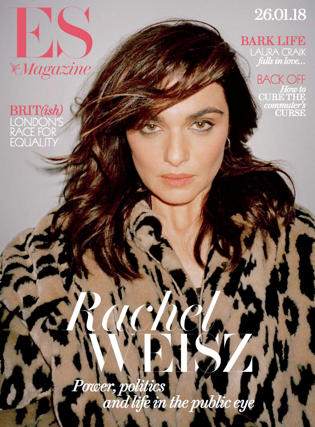 Rachel Weisz on the cover of ES magazine (Bay Garnett)
