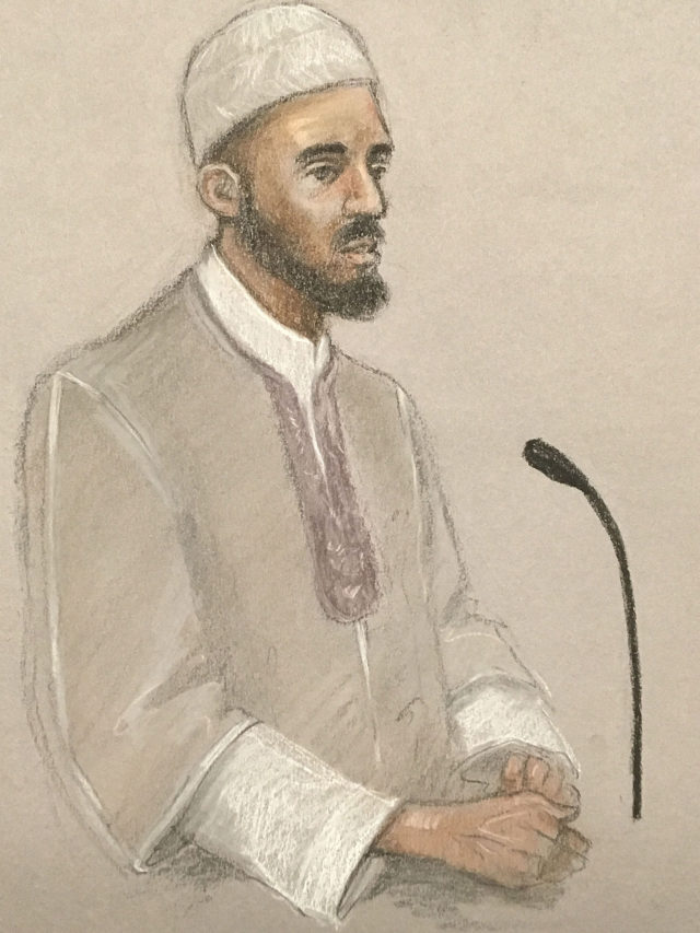 Imam Mohammed Mahmoud in the witness box at Woolwich Crown Court (Court sketch/PA)