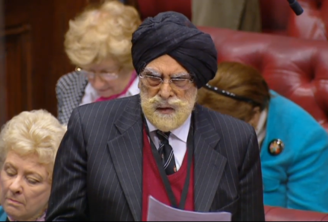 Lord Singh of Wimbledon addresses the House of Lords