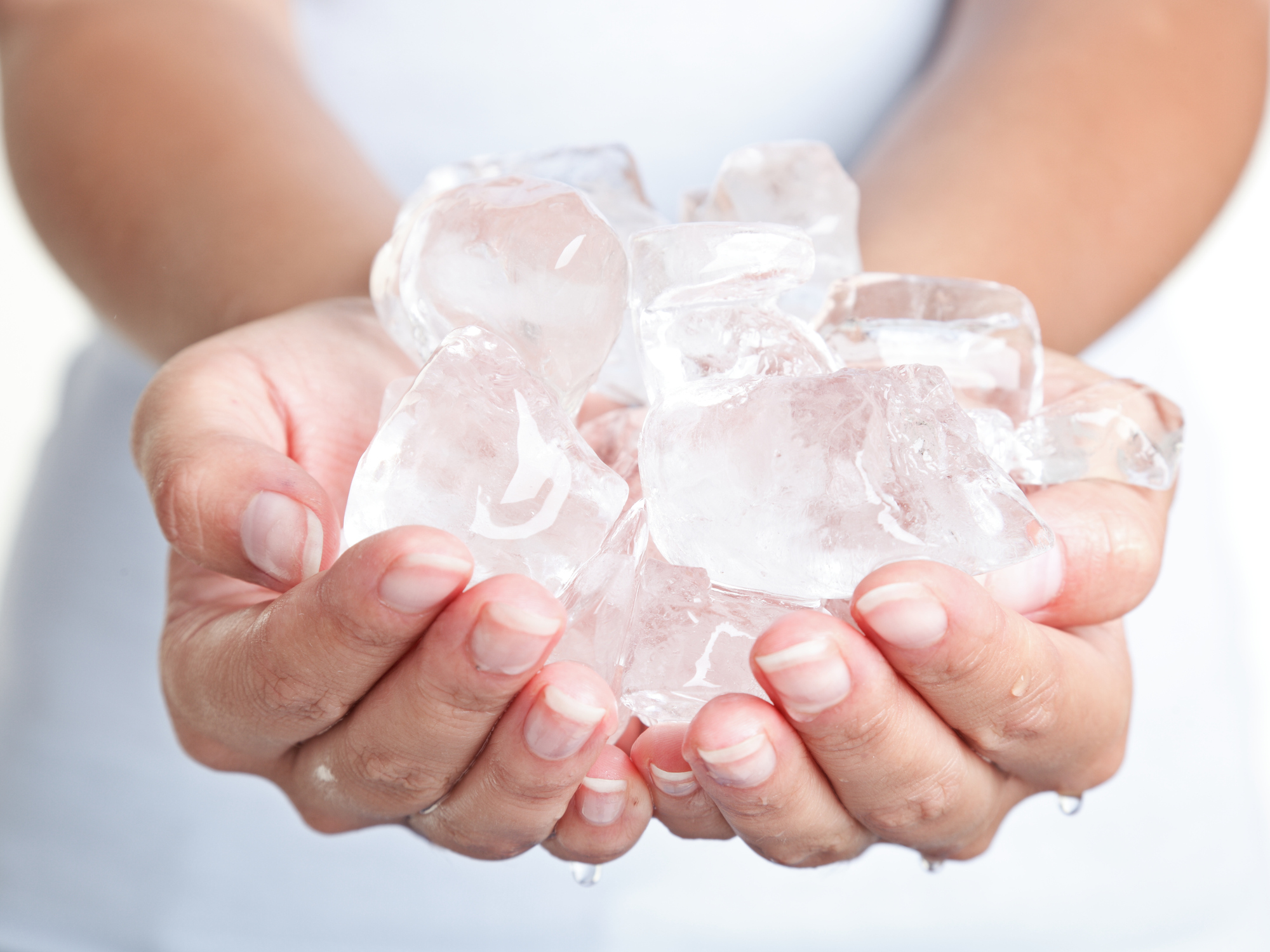 Generic photo of woman holding ice cubes (Thinkstock/PA)