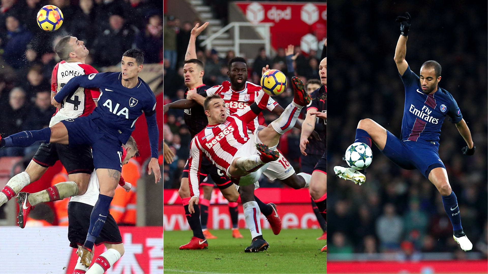 Erik Lamela, Xherdan Shaqiri and Lucas Moura