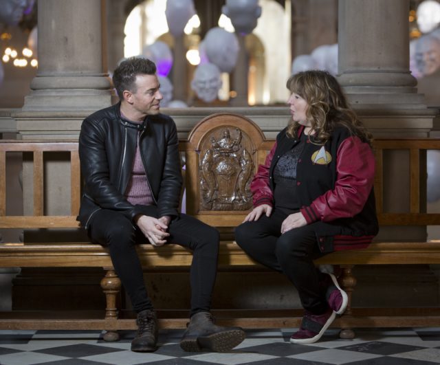 Comedians Des Clarke and Janey Godley visited Kelvingrove Museum in <a href=