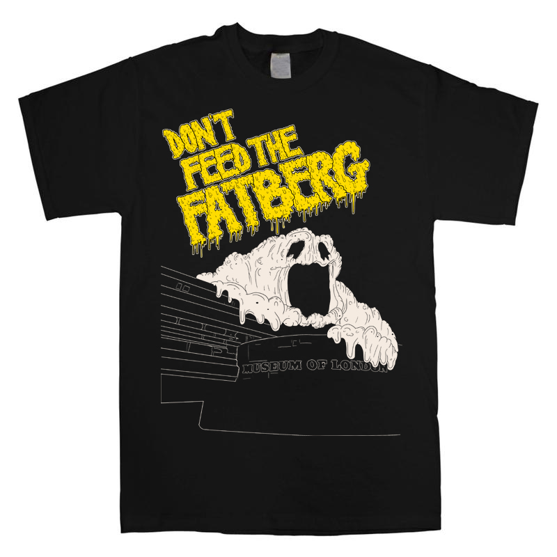 A fatberg t-shirt from the Museum of London