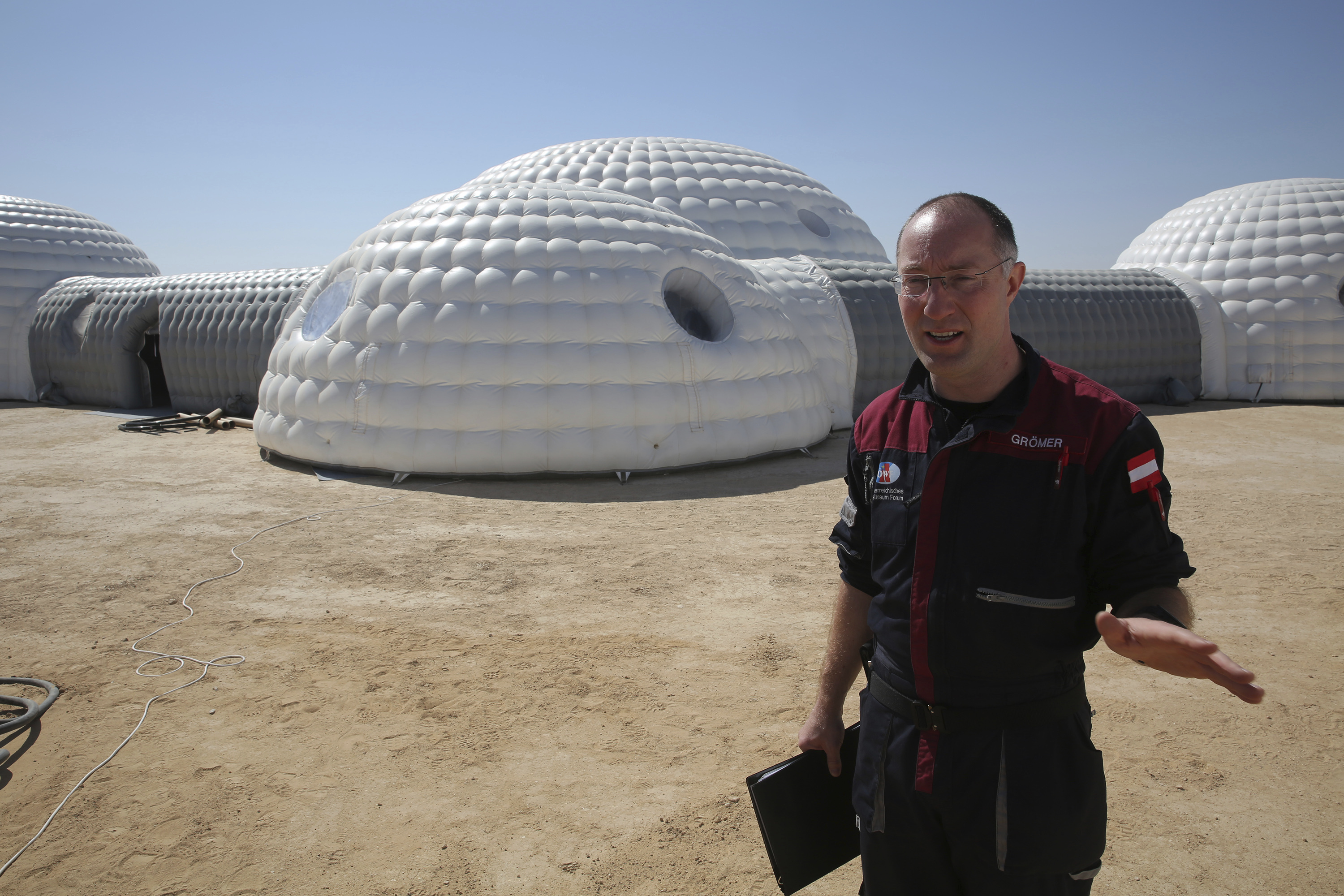 Gernot Groemer, commander of the AMADEE-18 Mars simulation in the Dhofar desert of southern Oman (Sam McNeil/AP)