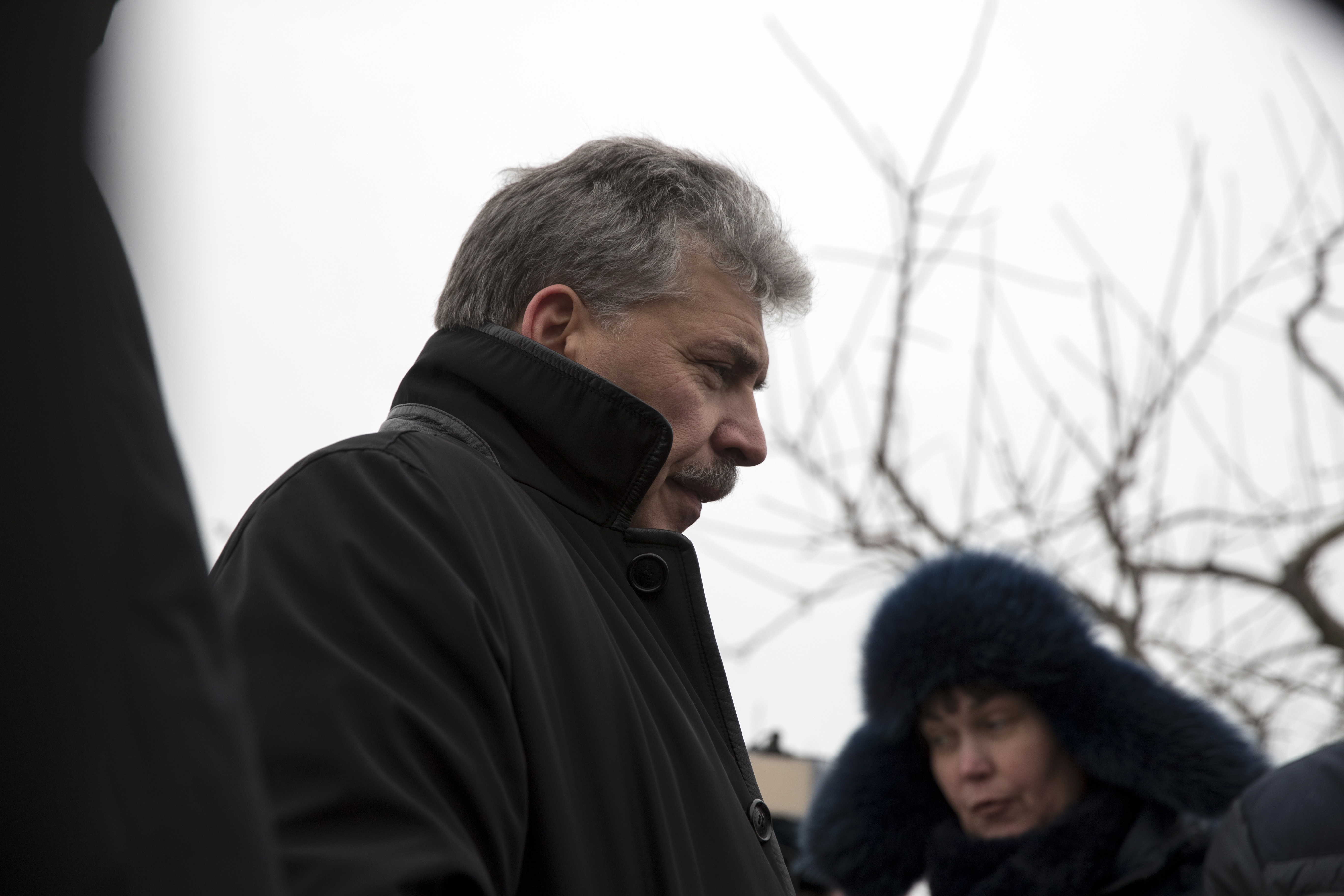 Russian presidential election candidate Pavel Grudinin (Pavel Golovkin/AP)