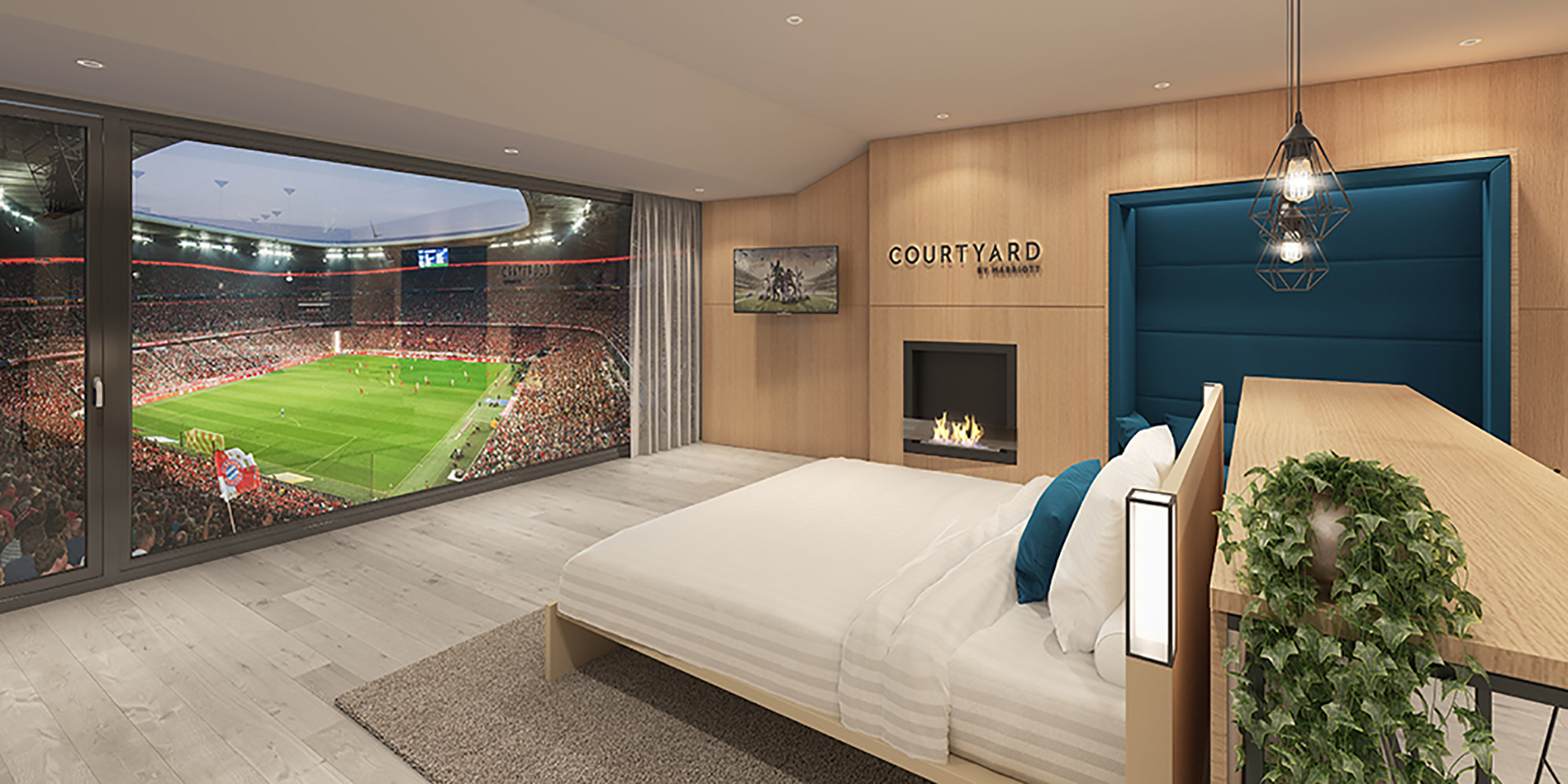 A concept image of the custom-built executive box that is to be built at Bayern Munich's Allianz Arena