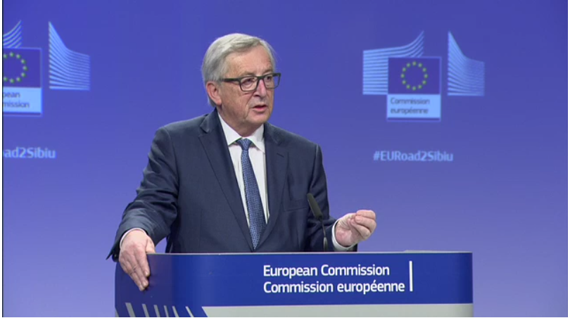 European Commission president Jean-Claude Juncker answers questions at a press conference in Brussels (European Commission Audiovisual Services)