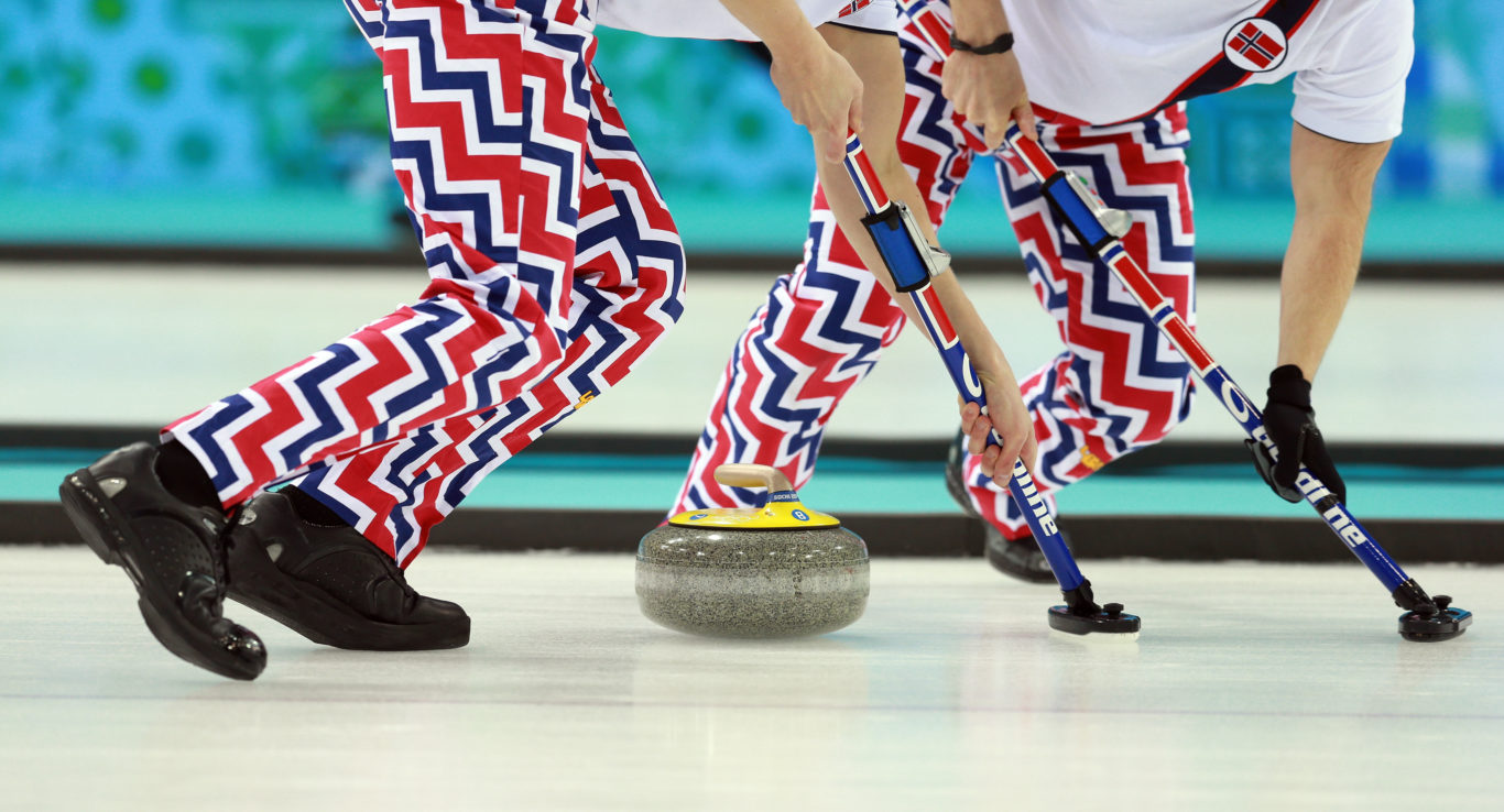 Fall head over heels for the Norwegian curling team's Valentine's Day pants, This is the Loop