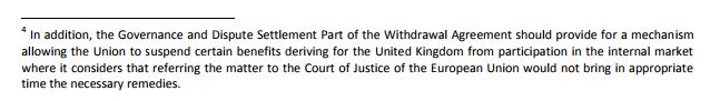 Footnote 4 in the EU's draft legal text on transitional arrangements