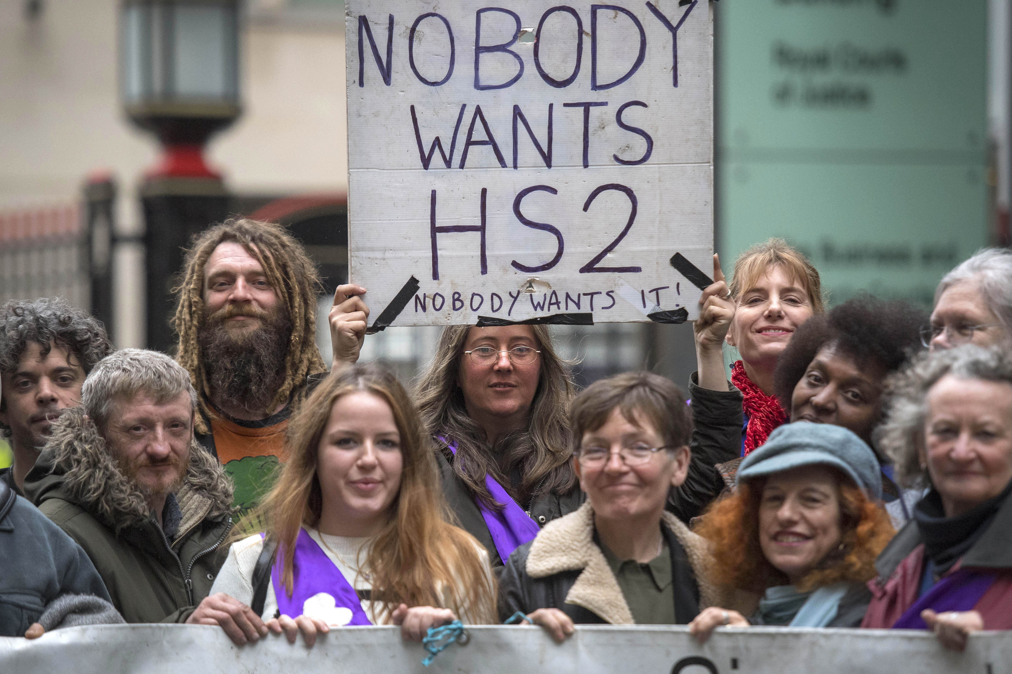 HS2 protesters (Victoria Jones/PA)