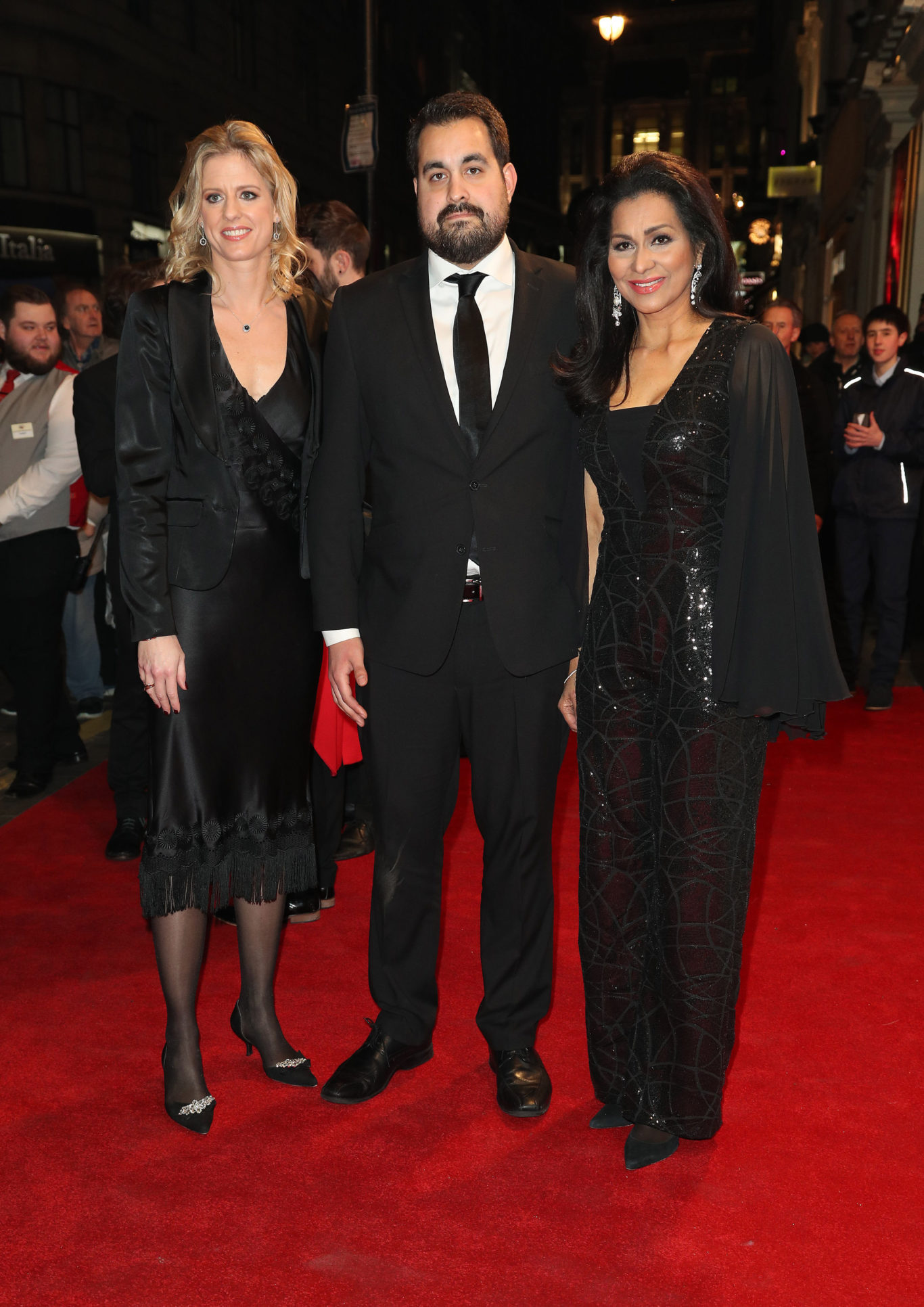 Bruce Forsyth's widow Wilnelia Merced (right) arrives at the BBC event Bruce: A Celebration at the London Palladium (Jonathan Brady/PA)