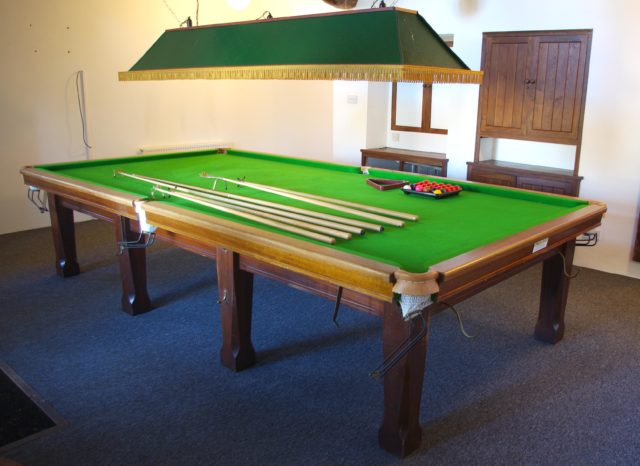 The snooker table at Wool Hall studio (Gardiner Houlgate /PA)