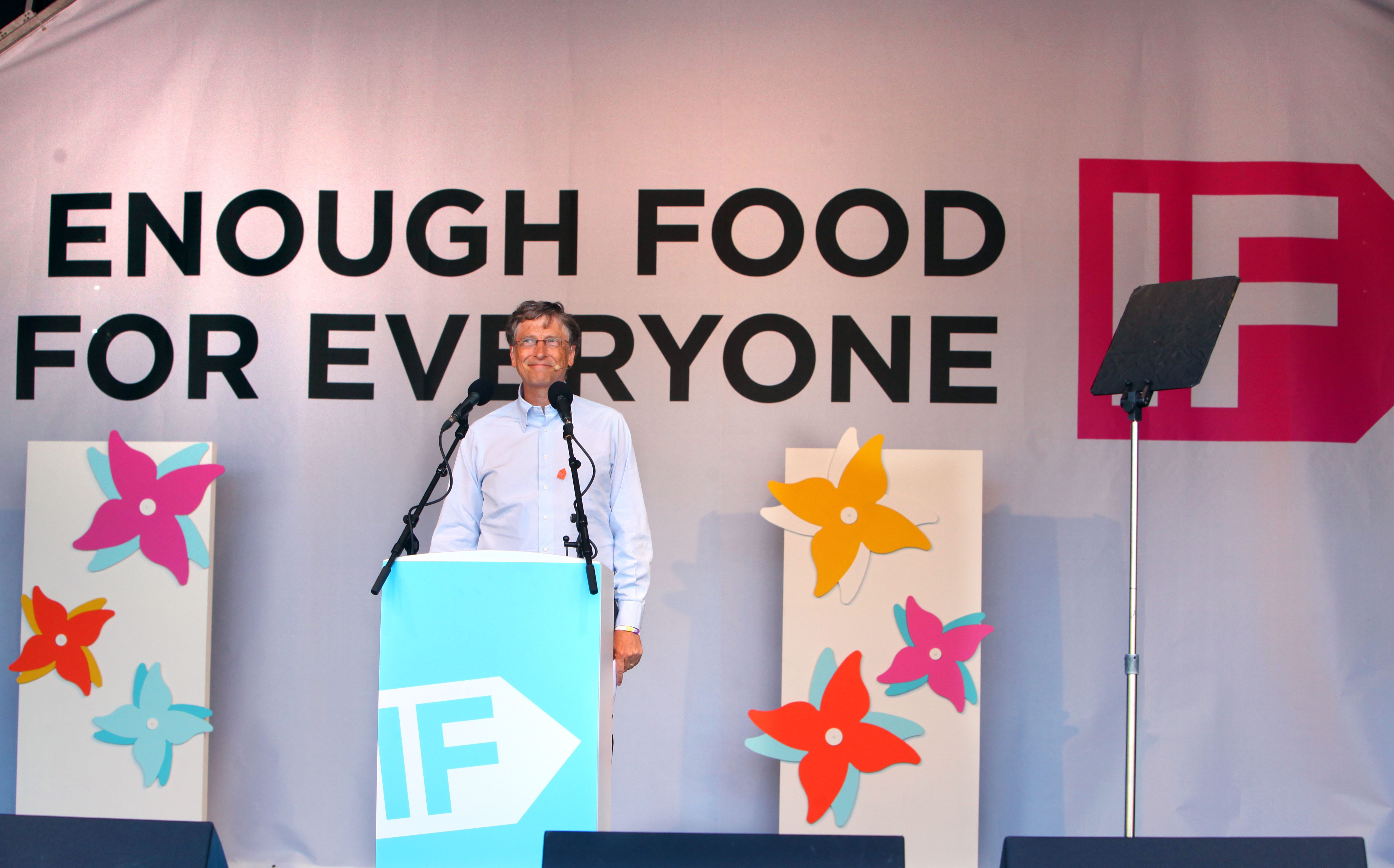 Bill Gates makes a speech during the Big IF London anti-hunger event (Geoff Caddick/PA)