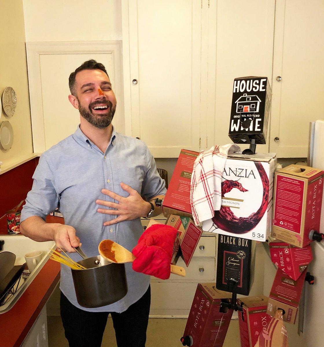 Michael and his wine box boyfriend