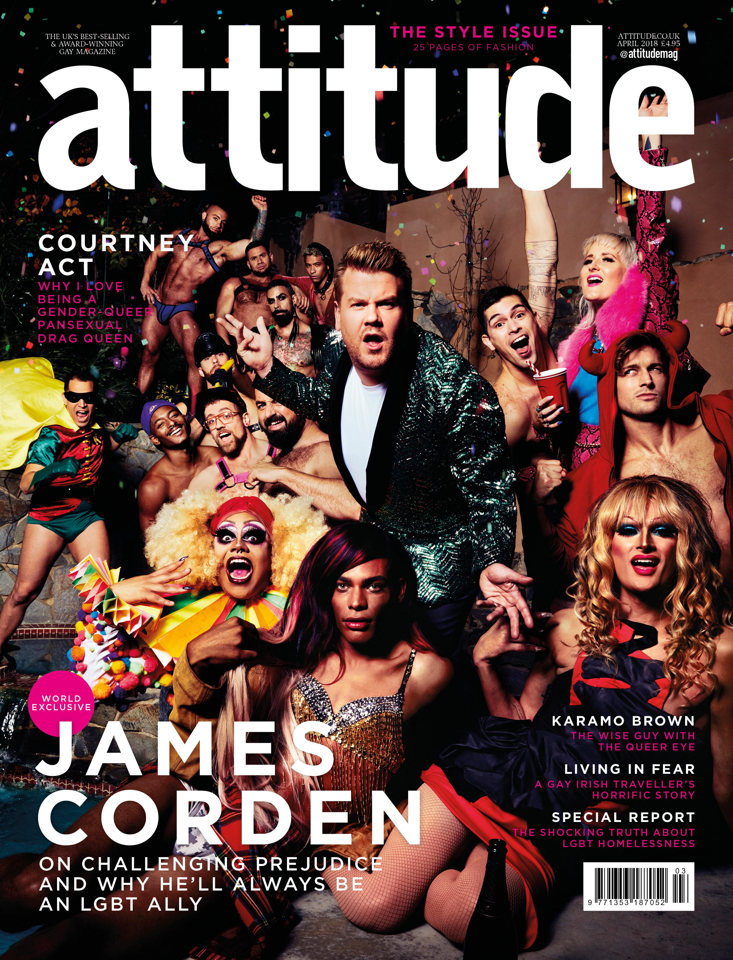 James Corden on the cover of Attitude magazine 