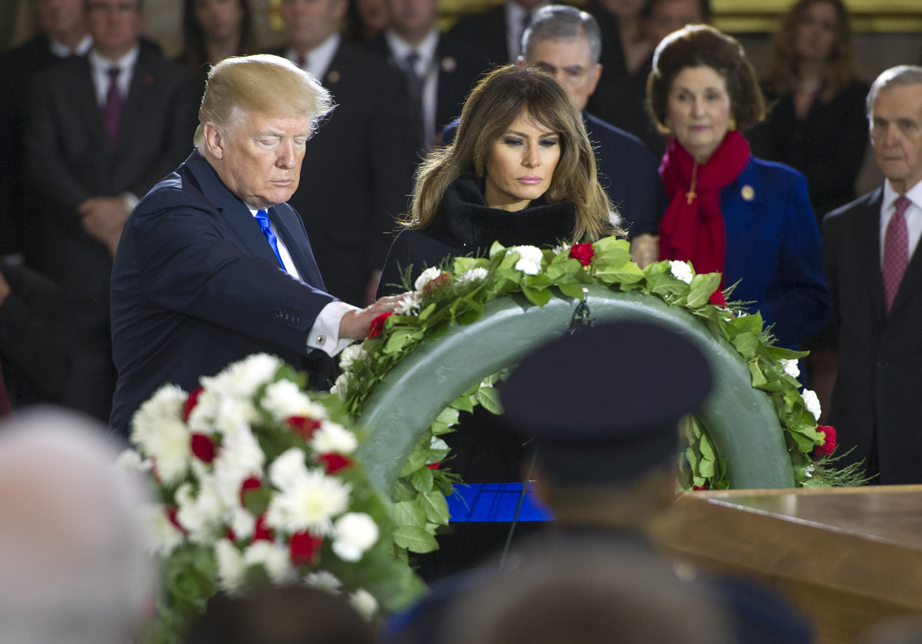 President Donald Trump is expected to attend the funeral (Ron Sachs/AP)