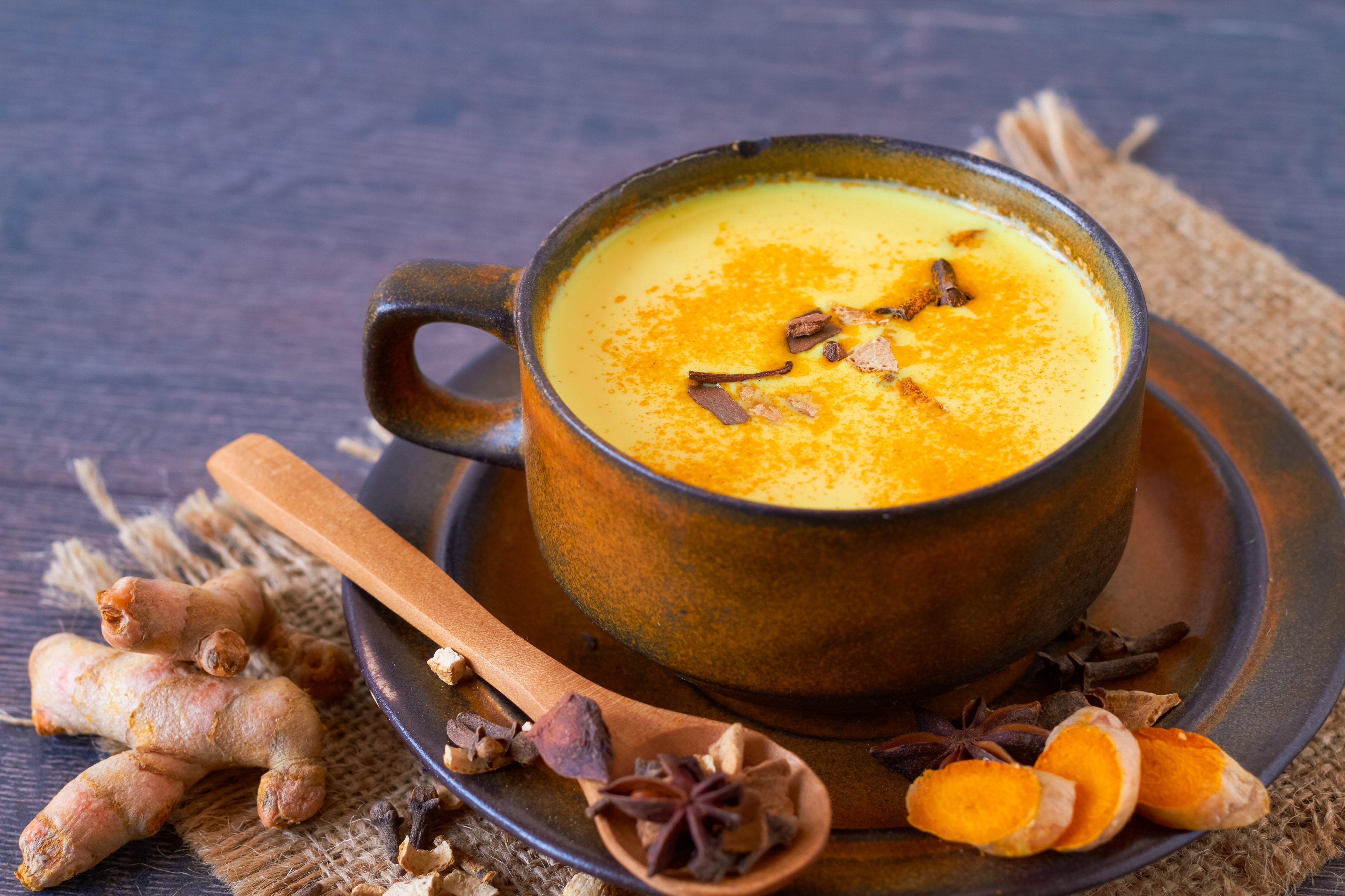 A healthy drink made from turmeric roots, exotic spices with milk and honey (Thinkstock/PA)
