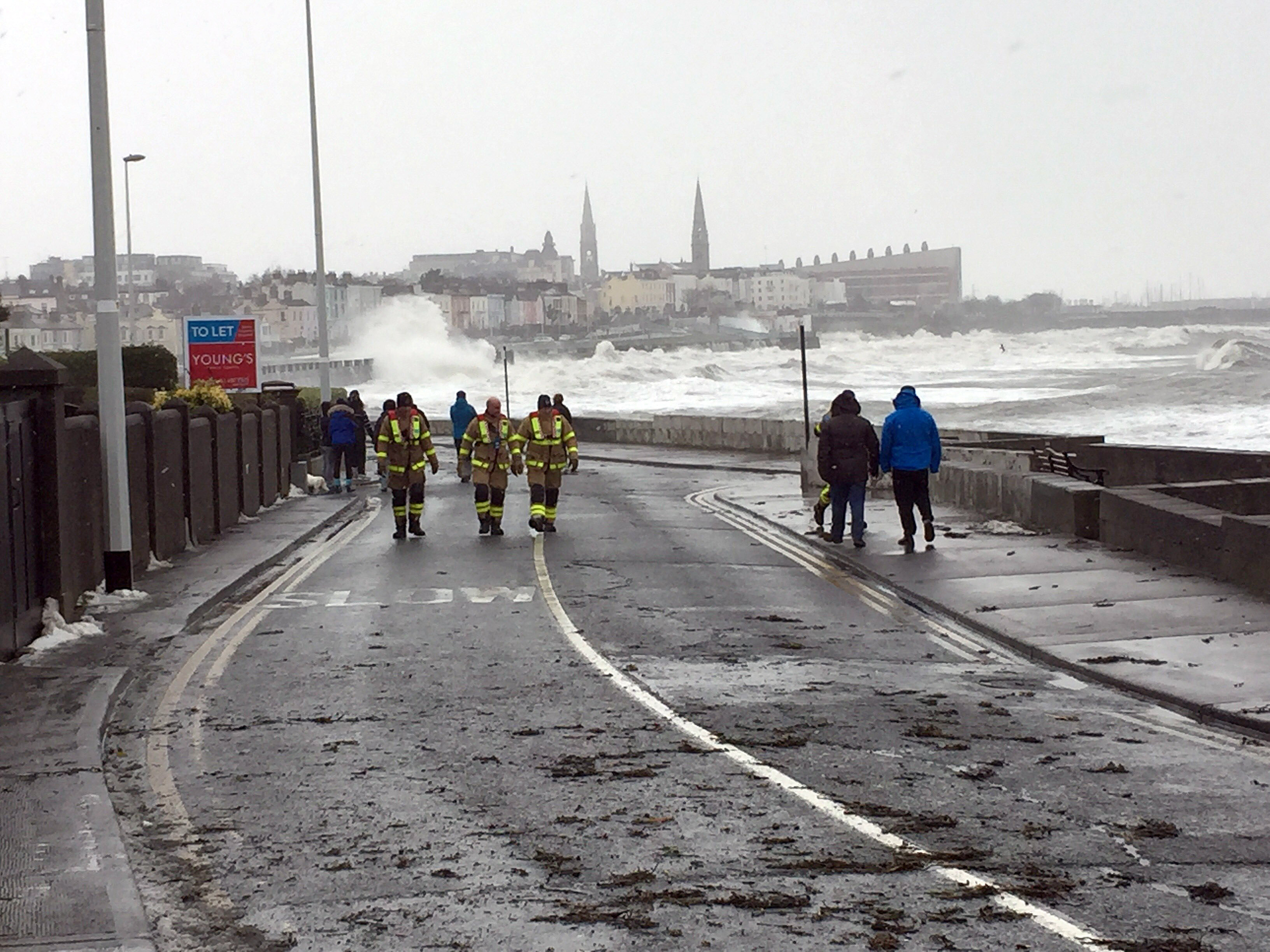 Emergency services attending the scene in Sandycove, south Co Dublin (@Socodutweets/PA)